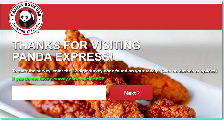 PandaExpress.Com/Feedback Homepage