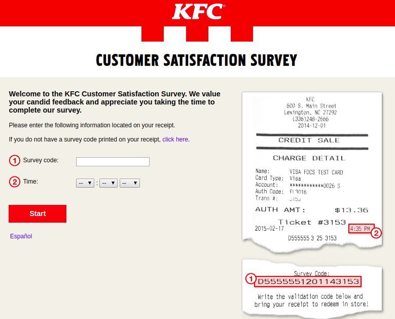 Www.MyKFCExperience.Com Homepage