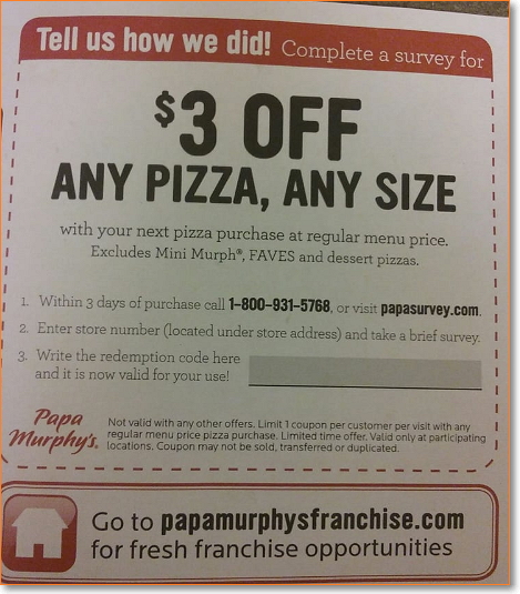 Papa Murphy's Receipt