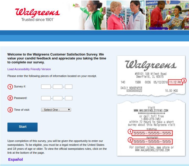 Www.Walgreenslistens.Com Homepage