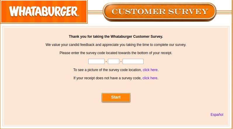 Www.Whataburgervisit.Com Homepage