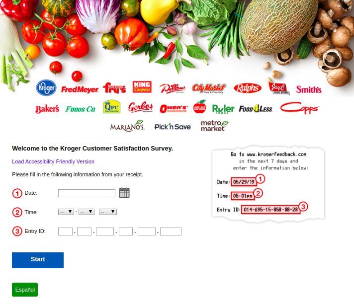 KrogerFeedback.Com Homepage