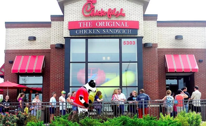 Chick-Fil-A restaurant view