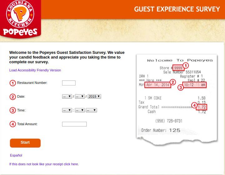 Www.Tellpopeyes.Com Homepage