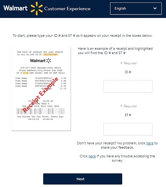 Www.Survey.Walmart.Com Homepage